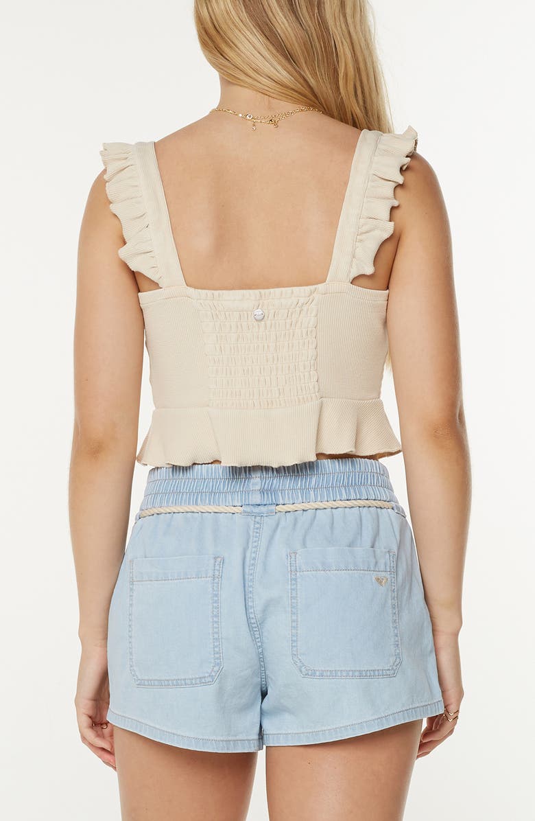 Roxy Coastal Cruisin' Ruffle Strap Camisole, Alternate, color, Parchment Solid