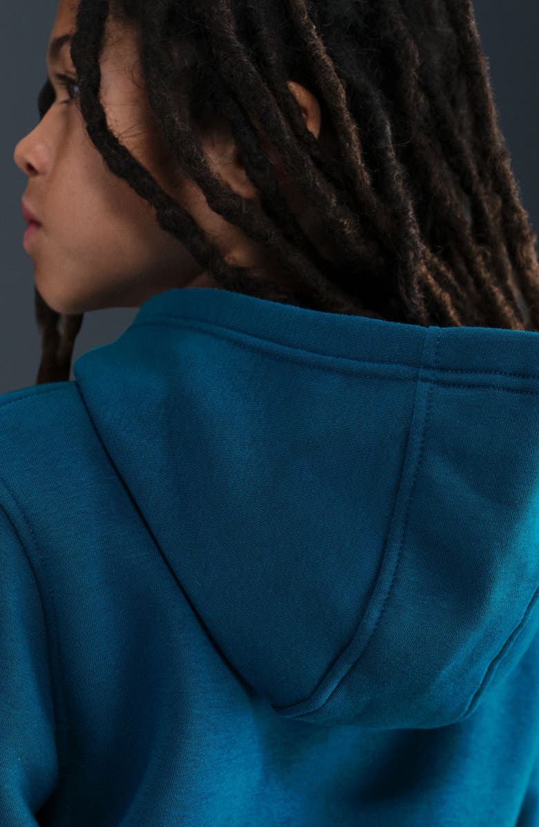 Nike Kids' Kylian Mbappé Club Fleece Hoodie, Alternate, color, Green Abyss/ Igloo/ Light Dew