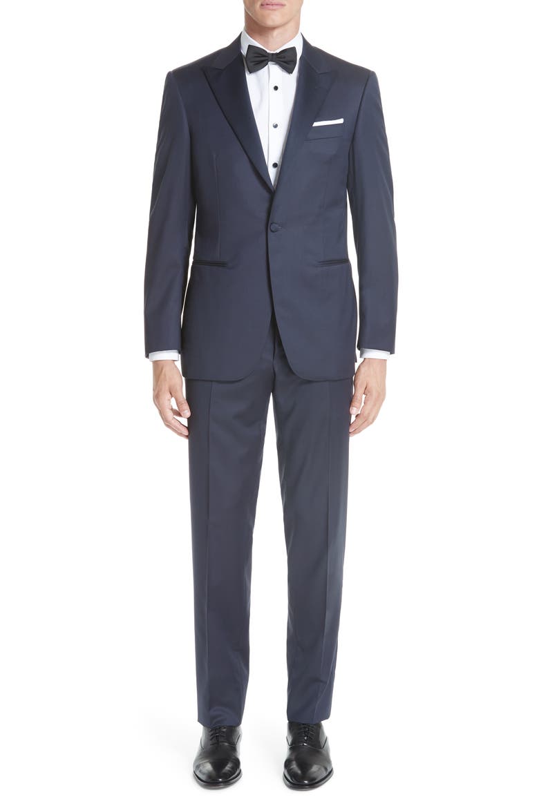 Classic Fit Wool Tuxedo, Main, color, NAVY