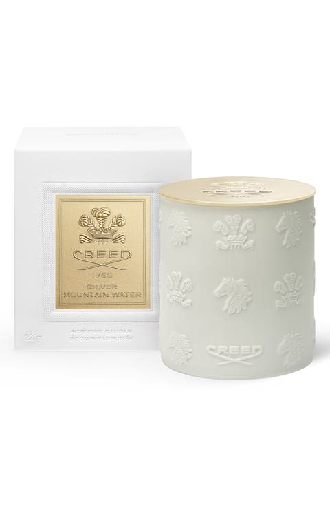 Silver Mountain Water Porcelain Candle