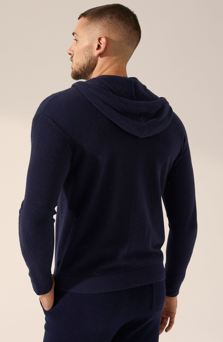 Italic Tyler Cashmere Zip Hoodie, Alternate, color, Navy