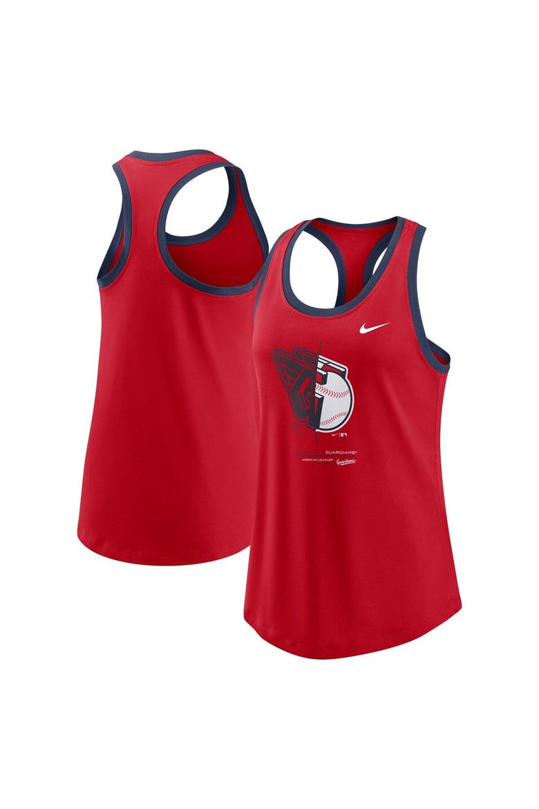 Women's Nike Red Cleveland Guardians Tech Tank Top, Main, color, Red
