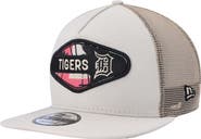 New Era Men's New Era Natural Detroit Tigers Retro Beachin' Patch A-Frame Trucker 9FIFTY Snapback Hat