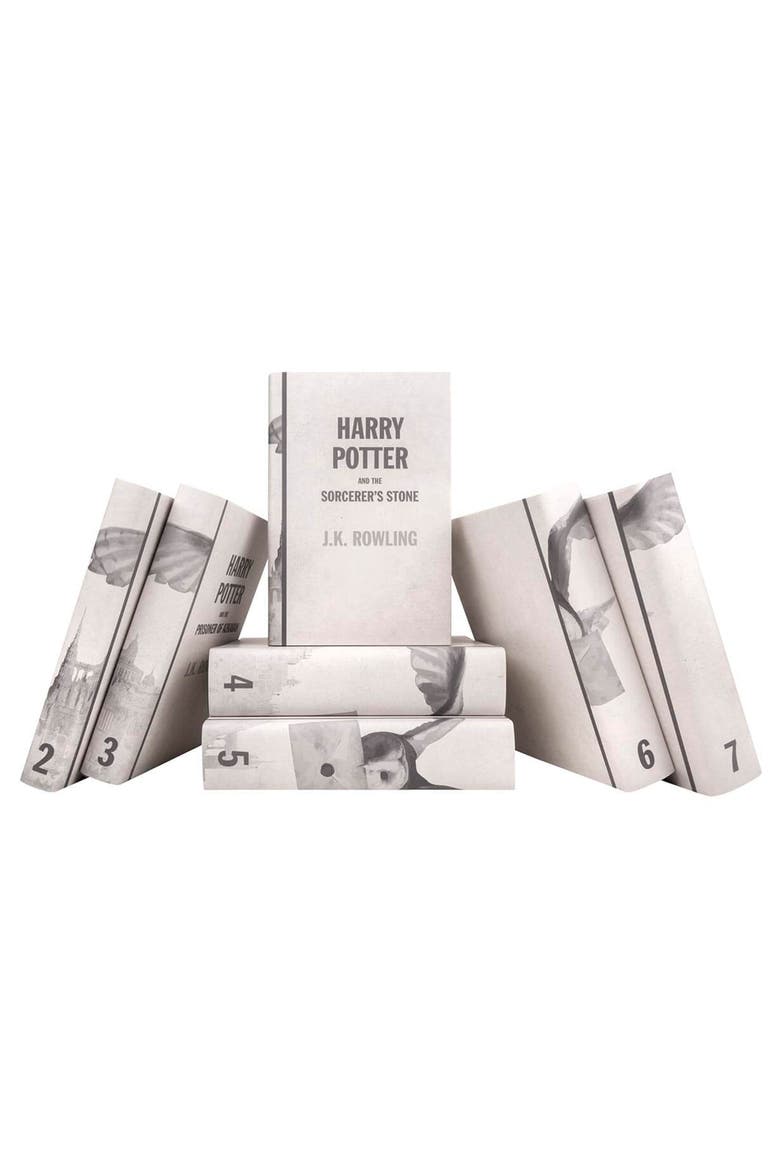 Harry Potter Hogwarts Book Set, Cool Neutral, Alternate, color, Cool Neutral