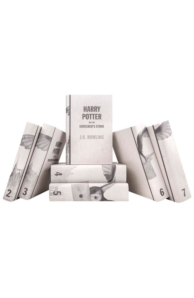 Juniper Books Harry Potter Hogwarts Book Set, Cool Neutral, Alternate, color, Cool Neutral