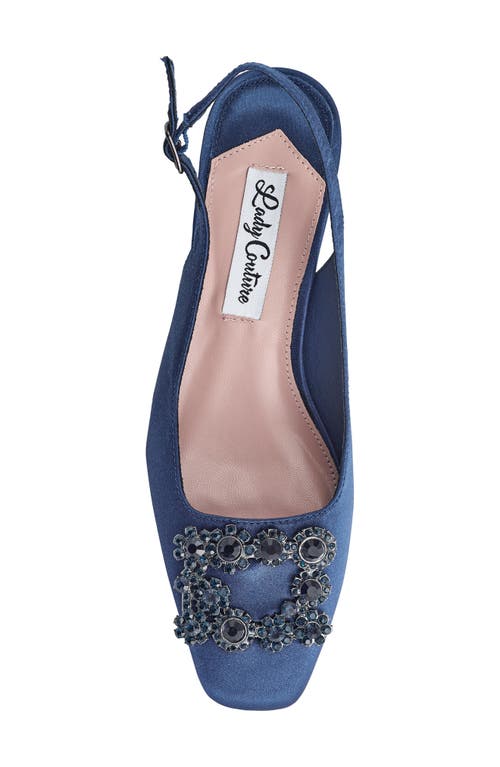 Lady Couture Precious Embellished Slingback Pump In Blue