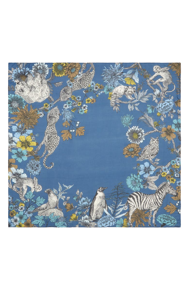 Echo Central Park Square Scarf, Alternate, color, Navy