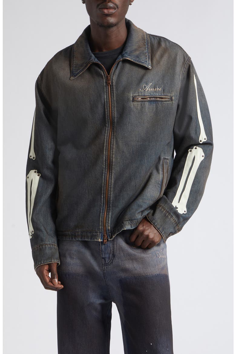 Bones Denim Jacket, Main, color, DARK DUST