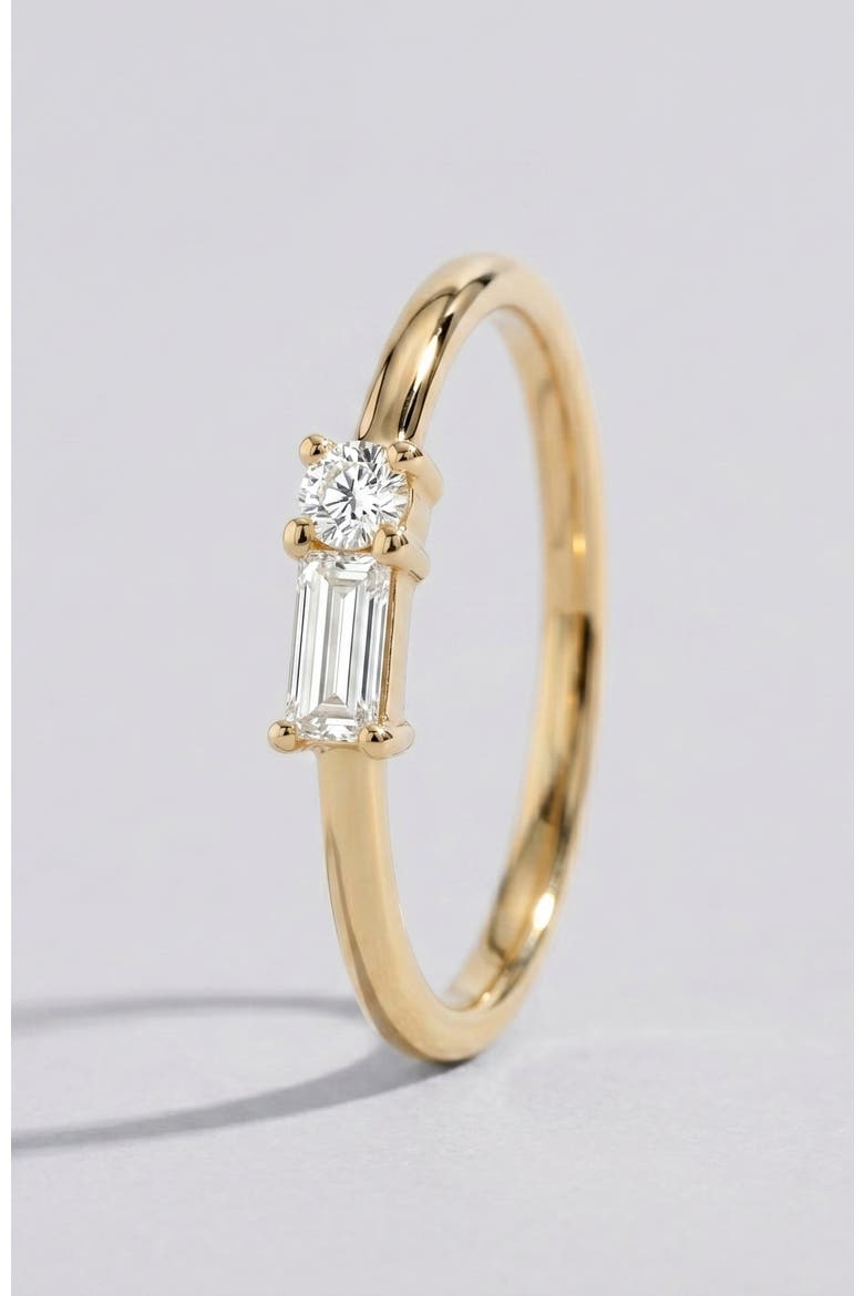 Dainty Baguette Ring, Alternate, color, Gold