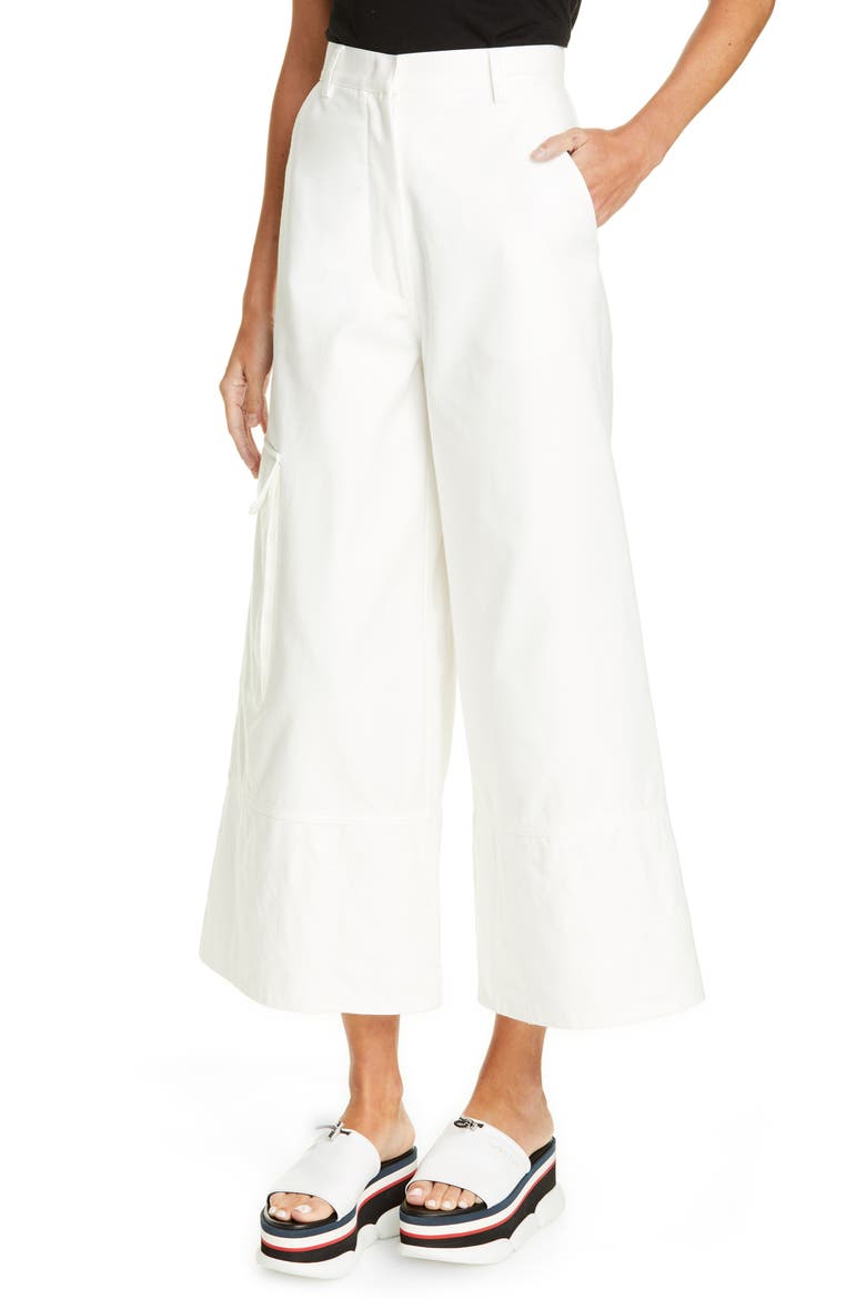 Genius by Moncler x 2 Moncler 1952 Wide Leg Cargo Pants, Alternate, color, WHITE