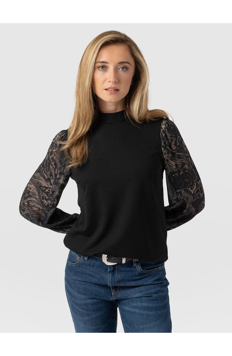 Saint + Sofia Penny Puff Sleeve Long Sleeve Top, Alternate, color,