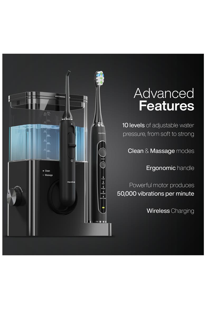Home Dental Center PRO - Water Tank, Electric Power Toothbrush & Water Flosser Set, Alternate, color, BLACK