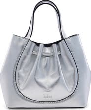 behno Mini Katrina Metallic Leather Crossbody Tote