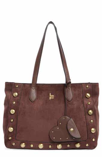 Faux Suede Studded Tote