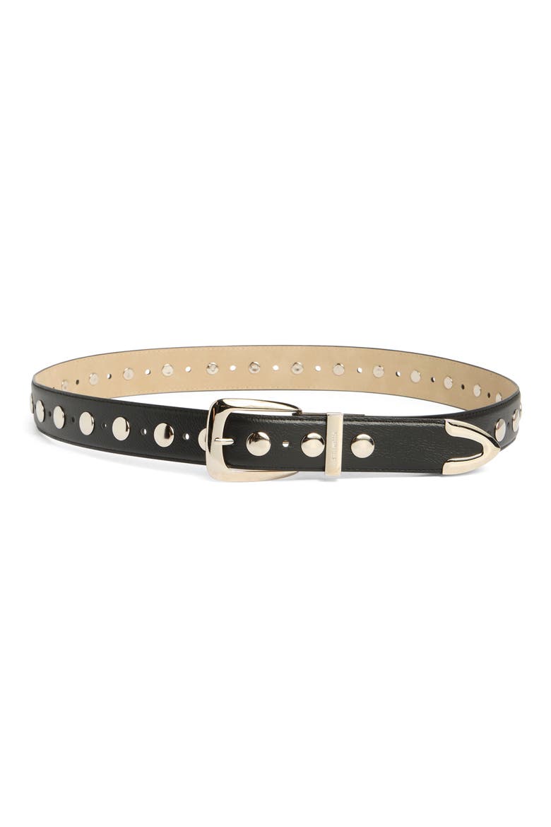 Studded Belt, Main, color, BLACK