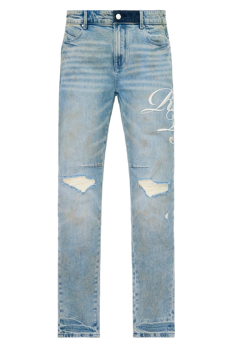 Bryant Skinny Jeans, Main, color, CIEL FADE CURSIVE