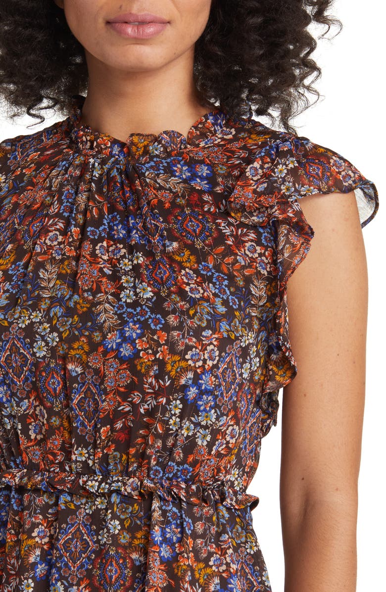 Julia Jordan Floral Ruffle Tiered Midi Dress, Alternate, color,