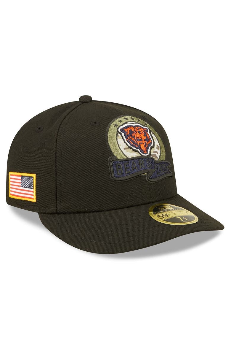 New Era Men's New Era Black Chicago Bears 2022 Salute To Service Low Profile 59FIFTY Fitted Hat, Alternate, color,