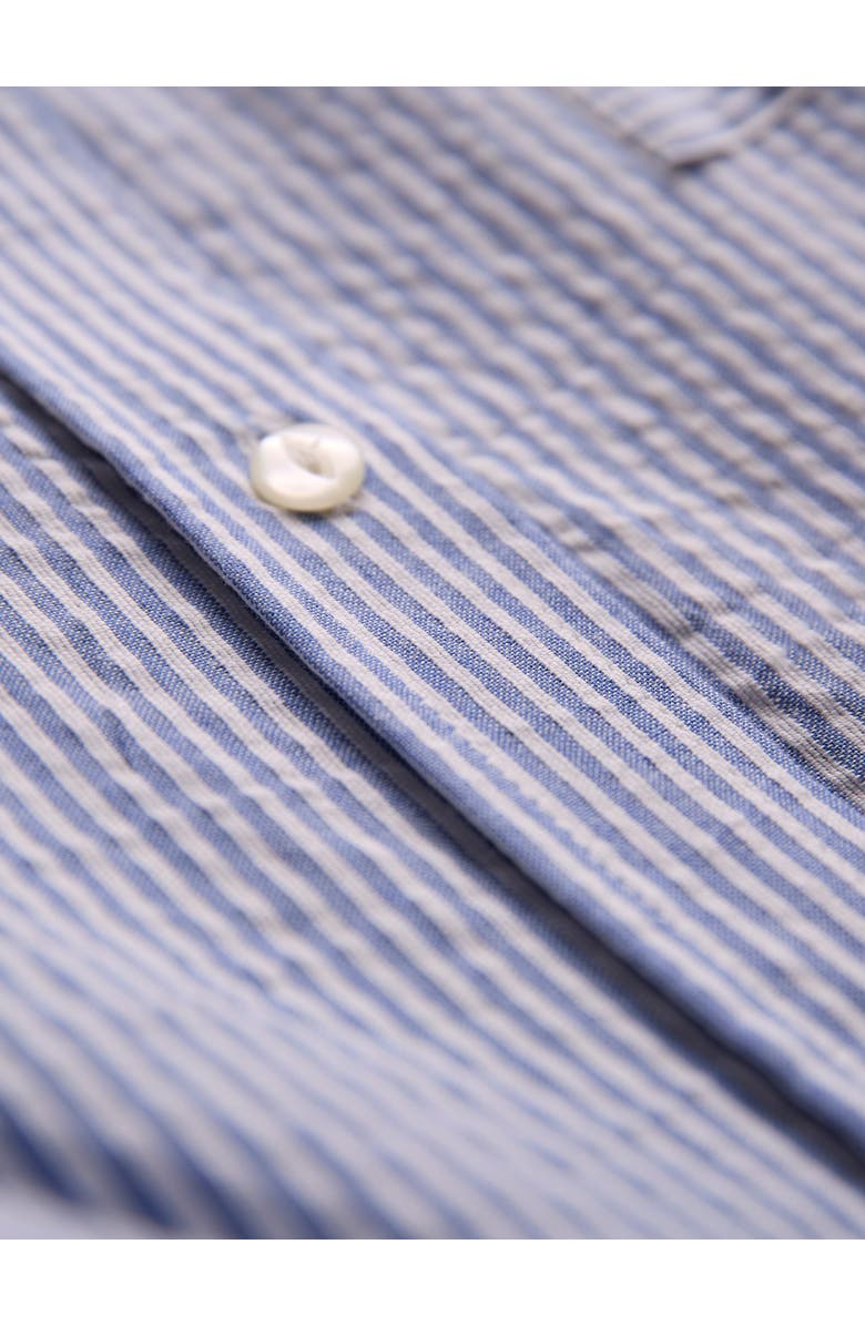 Celtic & Co. Side Split Striped Shirt, Alternate, color, Blue Stripe