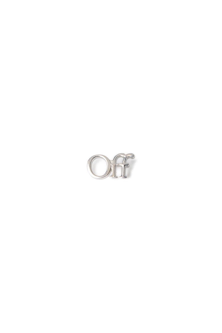 Men's Logo Mono Earring, Main, color, Silver