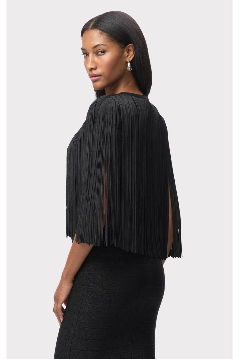 Icon Fringe Cape, Alternate, color, BLACK