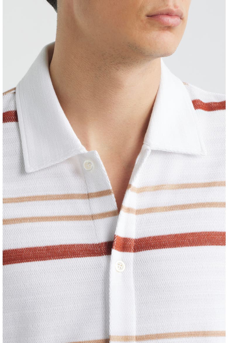 Pitti Stripe Short Sleeve Button-Up Shirt, Alternate, color, WHITE