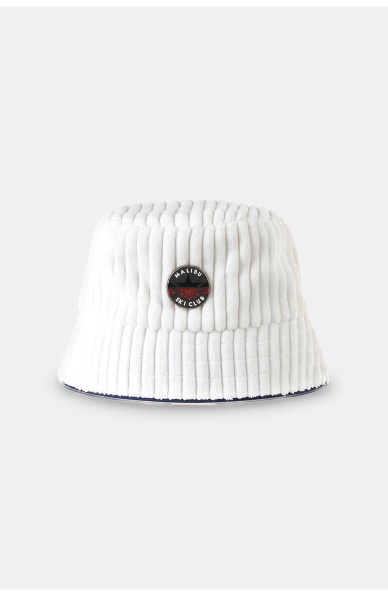 Malibu Ski Club Pistebasher Bucket Hat, Main, color, White