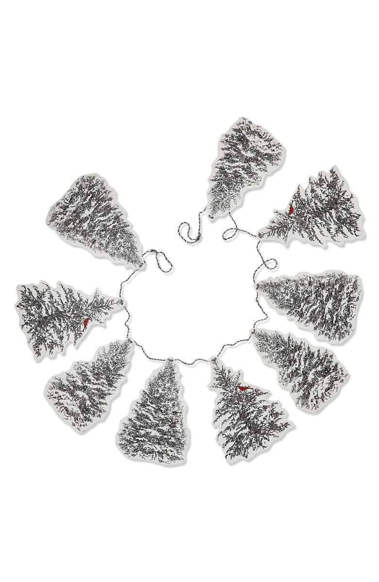 tag Winter Sketches Black Paper Tree Garland Holiday Decor, Main, color, Black