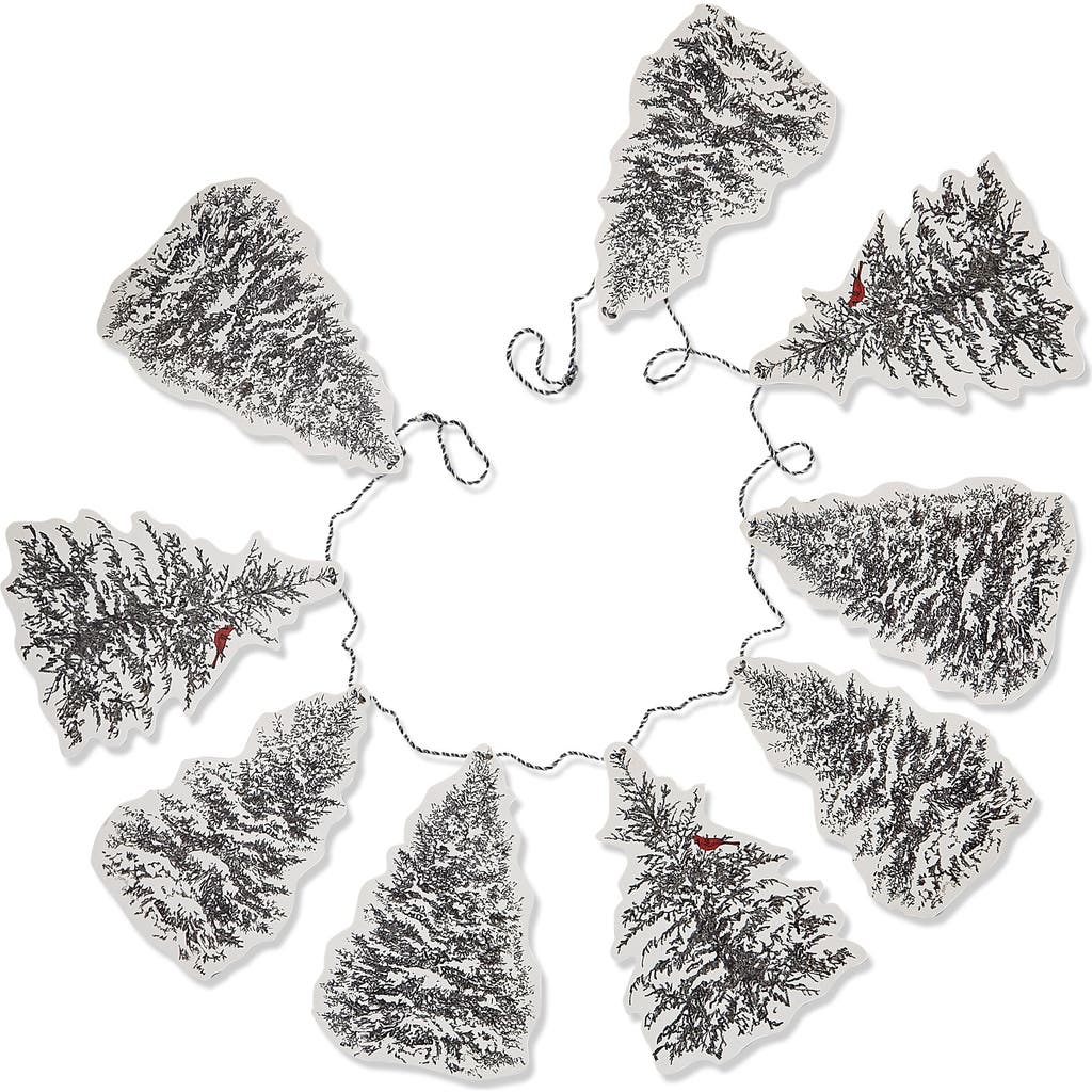 Tag Winter Sketches Black Paper Tree Garland Holiday Decor In Gray