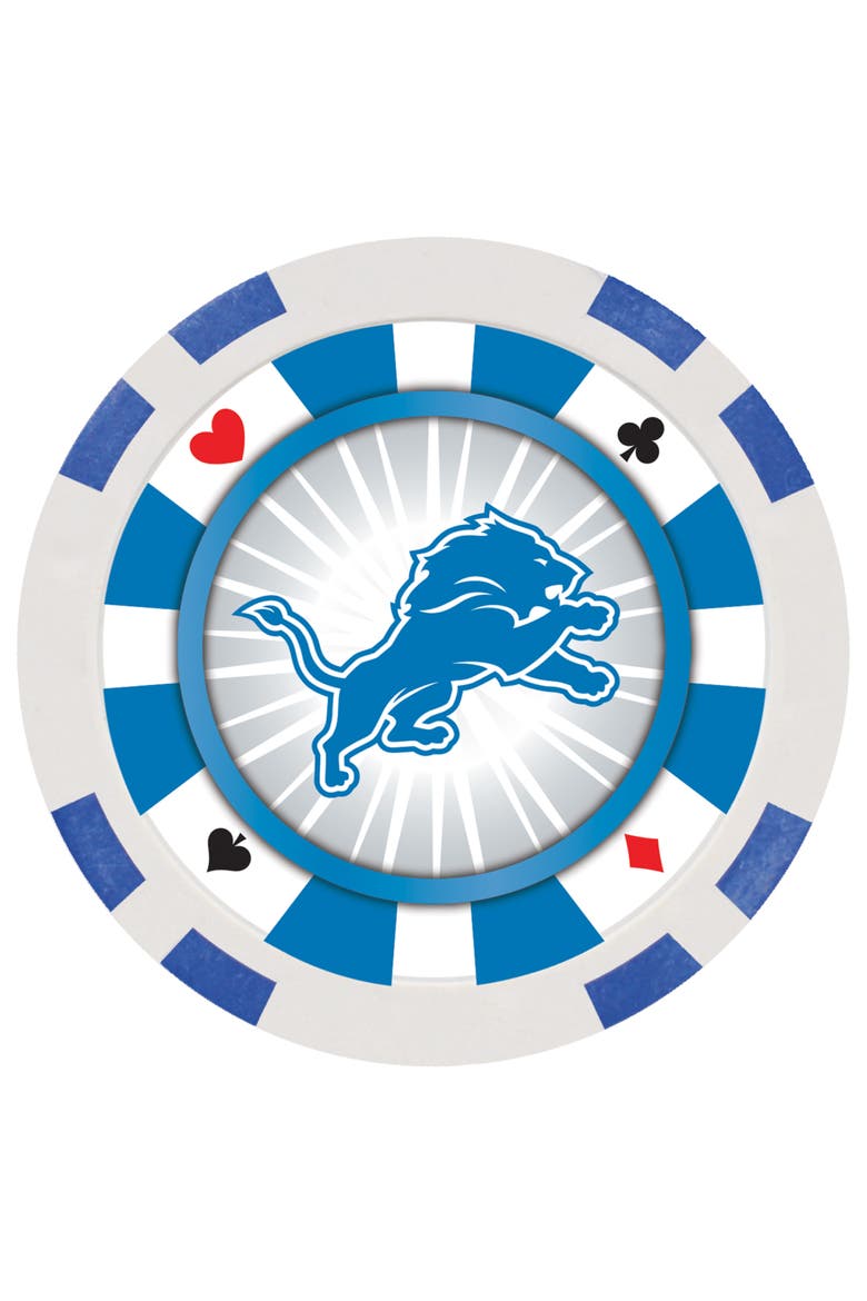 Detroit Lions 100 Piece Poker Chips, Alternate, color, Multicolor