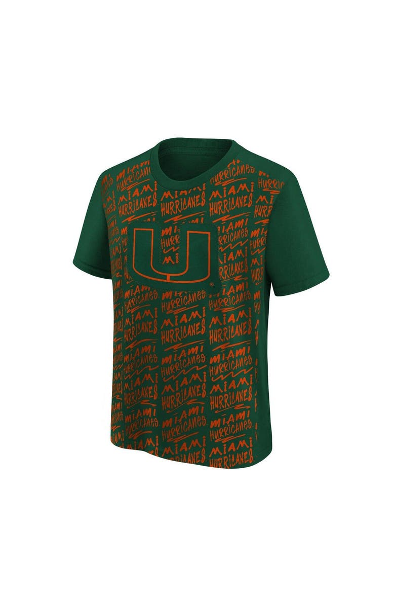 Outerstuff Youth Green Miami Hurricanes Exemplary T-Shirt, Alternate, color,