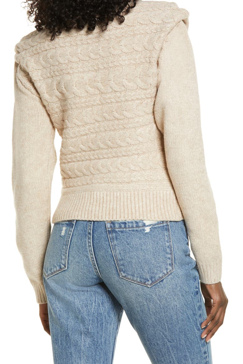 Horizontal Cable Crewneck Sweater, Alternate, color, ASPEN