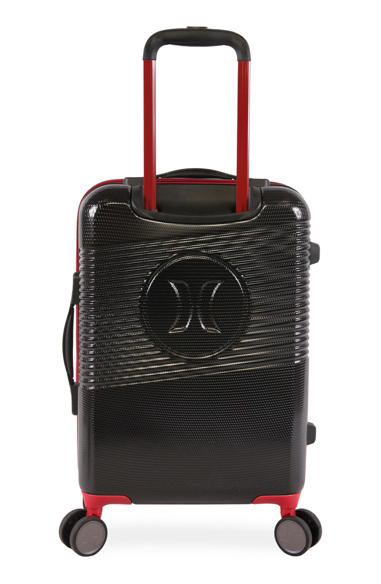 Hurley Looper 21" Hardshell Spinner Suitcase, Alternate, color, Black/ Red