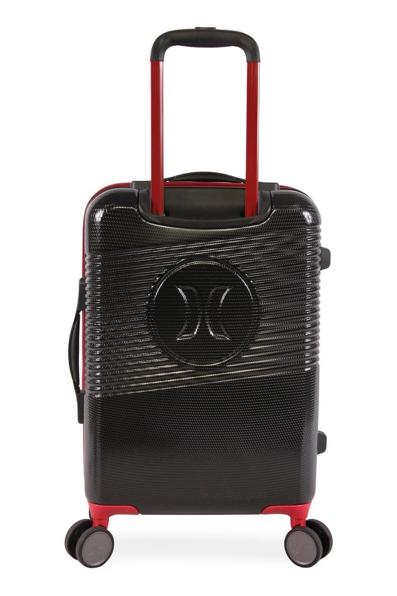 Looper 21" Hardshell Spinner Suitcase, Alternate, color, BLACK/ RED