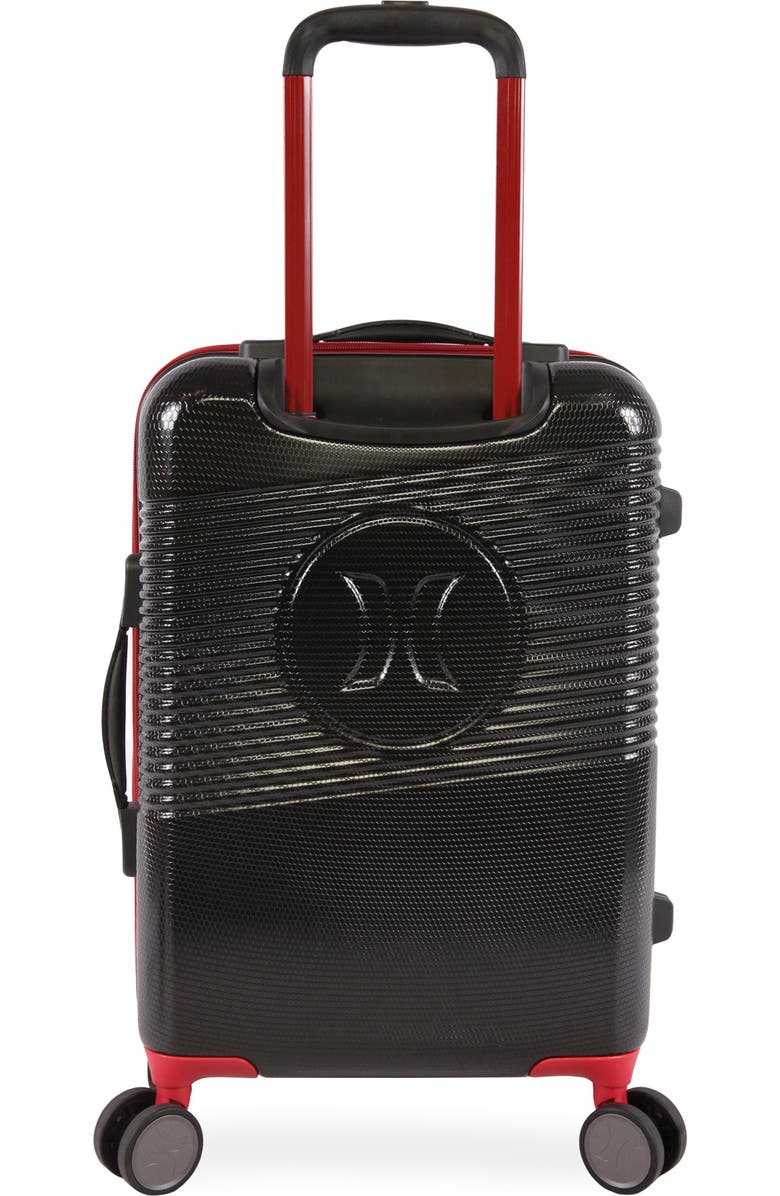 Hurley Looper 21" Hardshell Spinner Suitcase, Alternate, color, Black/ Red