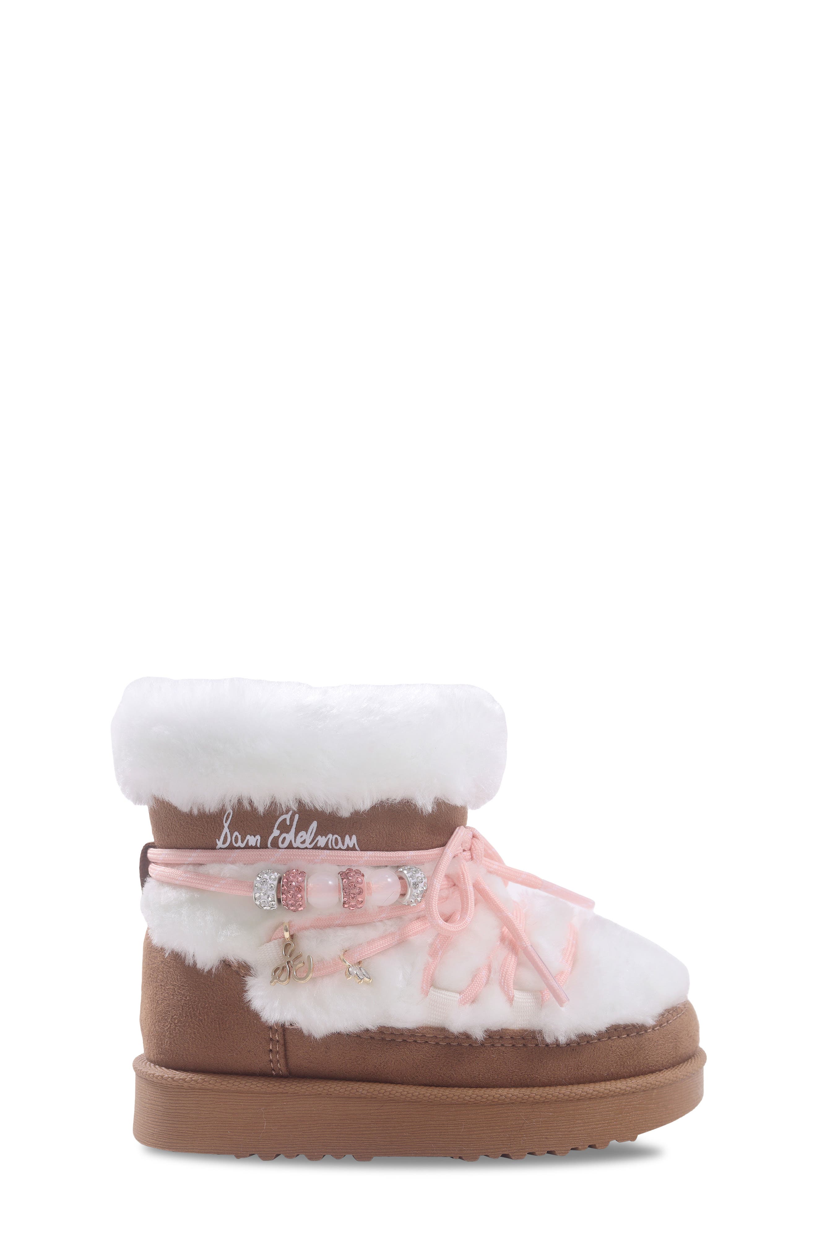 Kids' Nevi Faux Fur Winter Boot, Alternate, color, BROWN
