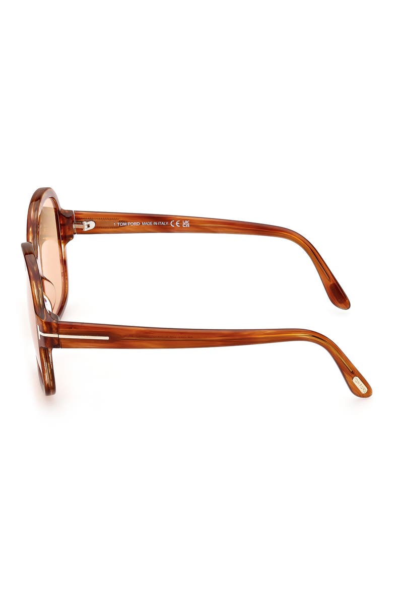 Hanley 57mm Photochromic Butterfly Sunglasses, Alternate, color, SHINY AMBER/ BROWN CHROMIC