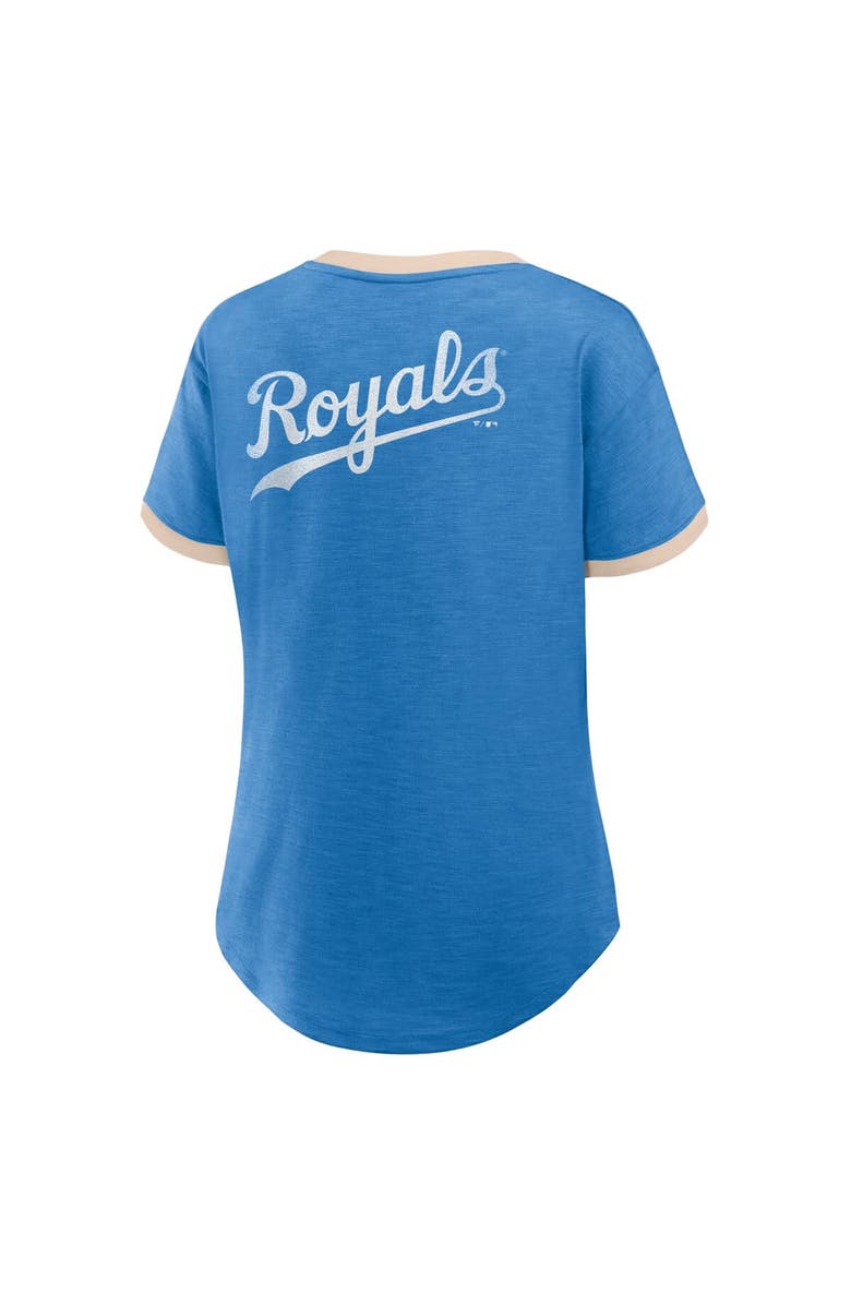 FANATICS Women's Fanatics Royal Kansas City Royals Binge Worthy Stadium Slub V-Neck T-Shirt, Alternate, color, Royal