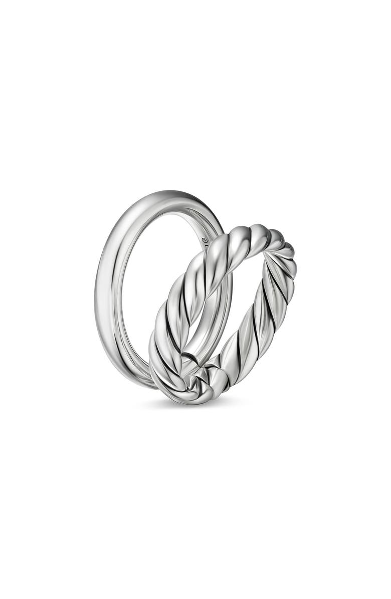 David Yurman Mercer<sup>®</sup> Two Row Ring in Sterling Silver, 8mm, Alternate, color, Silver
