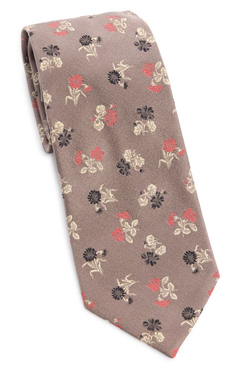 Floral Jacquard Silk Tie