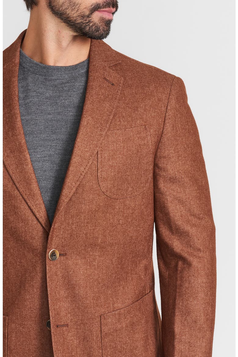 Wool Blend Sport Coat, Alternate, color, RUST