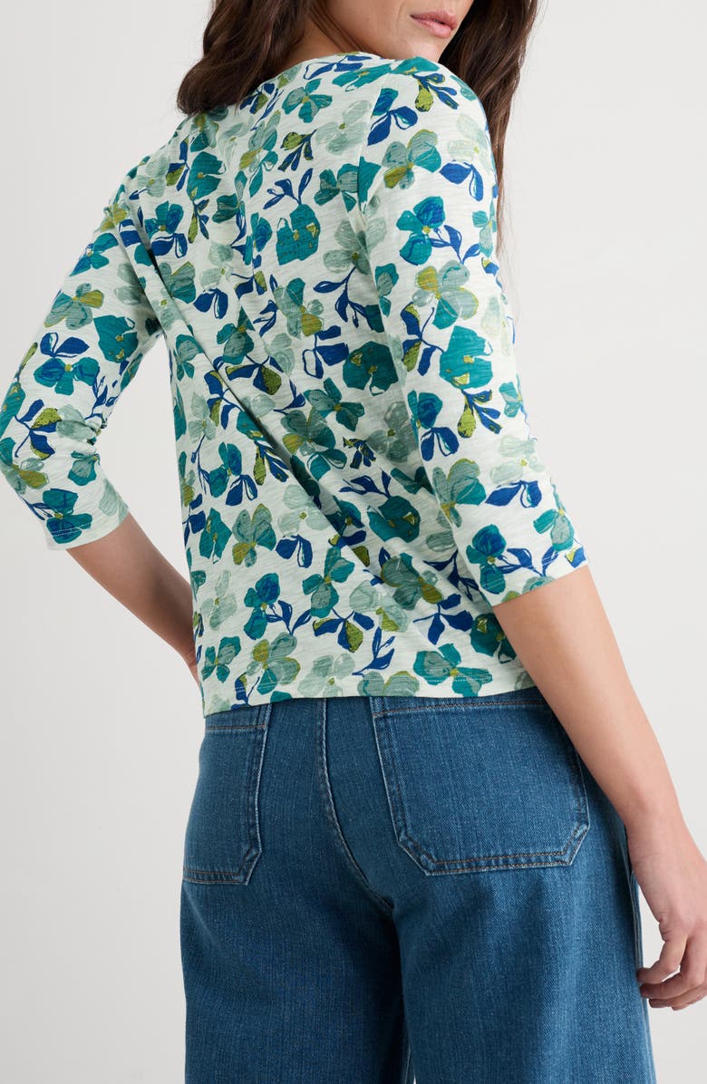 Seasalt Cornwall Studio Glass Organic Cotton Button-Up Top, Alternate, color, Lamorna Bloom Chalk