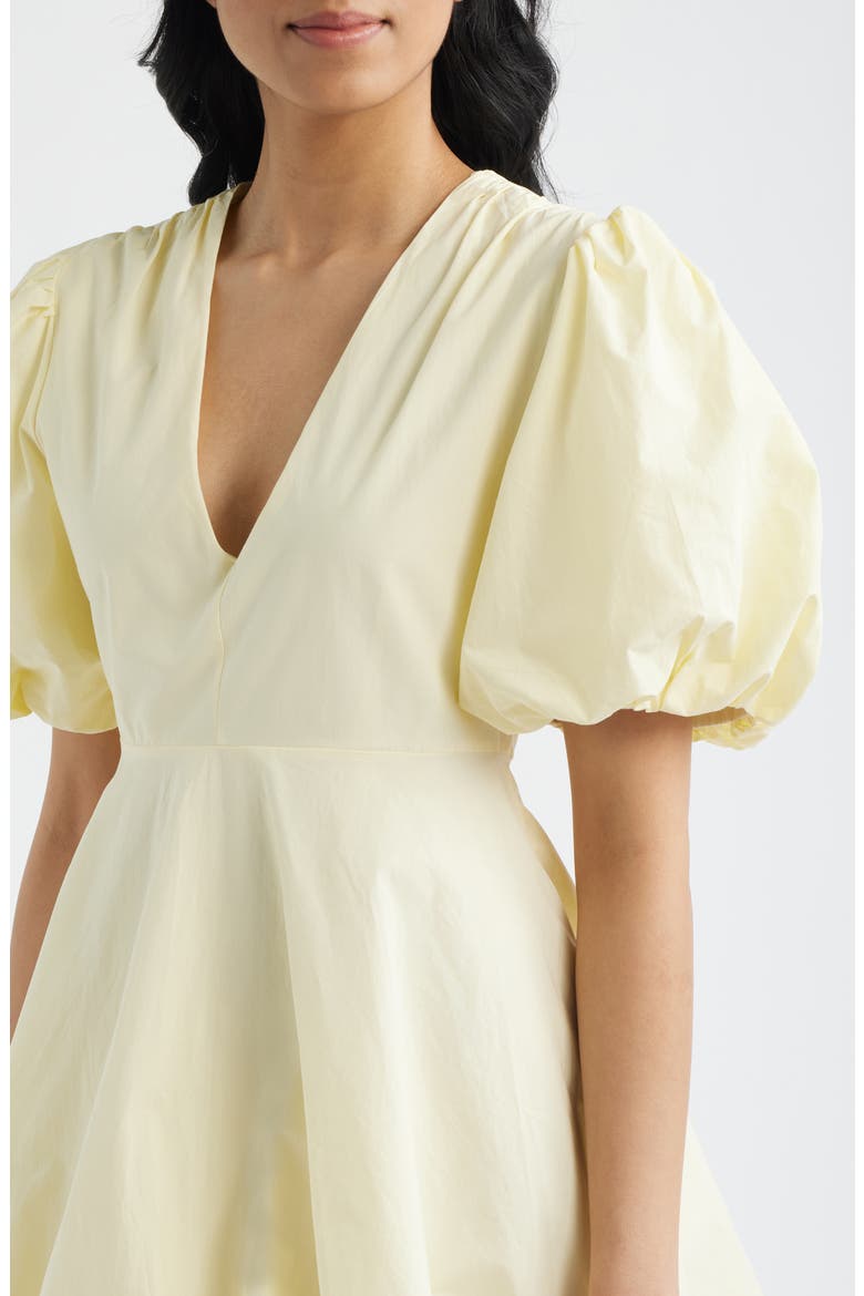 Palma Bubble Hem Cotton Poplin Dress, Alternate, color, BUTTER