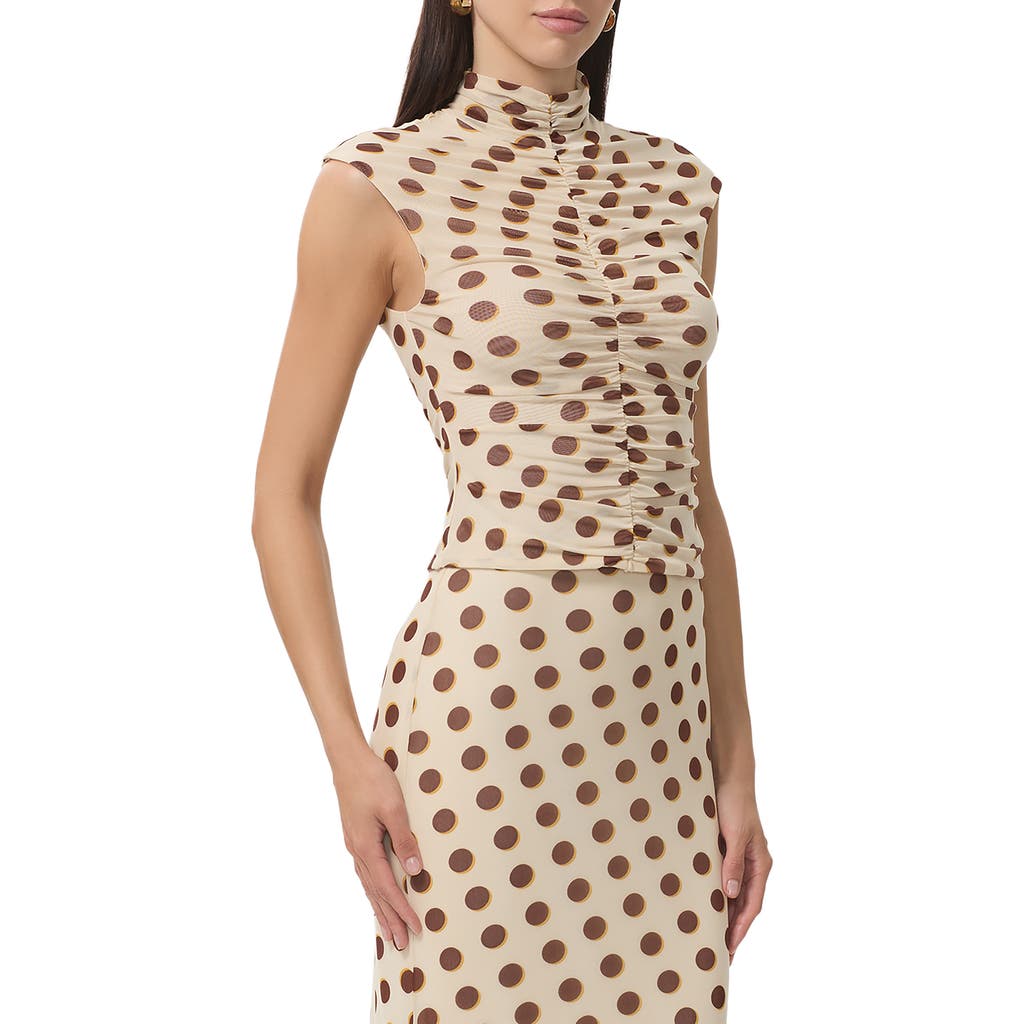 Afrm Jolie Mock Neck Sleeveless Top In Multi