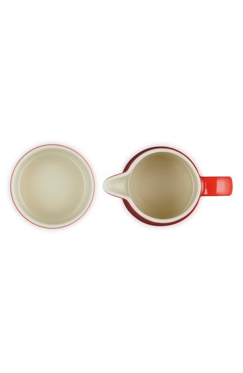 Le Creuset Cerise Signature Cream & Sugar Set With $6 Credit In Cerise
