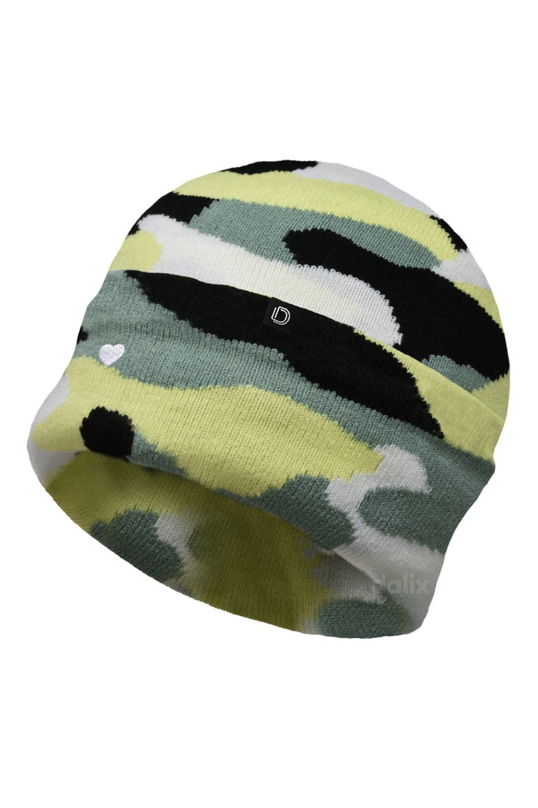 Lil Heart Beanie Cap, Alternate, color, Green Camo