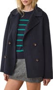 Marine Layer Colette Wool Blend Peacoat