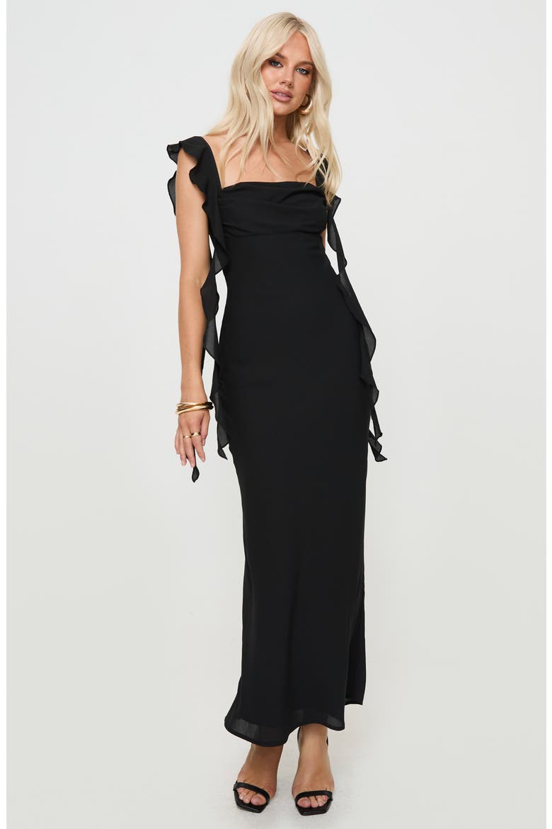 Lanai Evening Dress, Alternate, color, BLACK