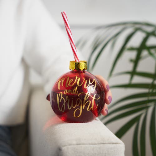 Blush Ornament Drink Tumbler In Red