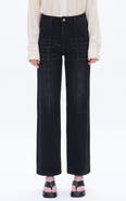 Bayeas Seamed High Waist Wide Leg Jeans